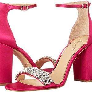 Hot pink Jewel Badgley Mischka Baldwin high heels